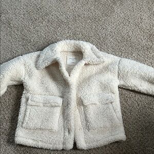 Abercrombie Kids Cream Sherpa Jacket